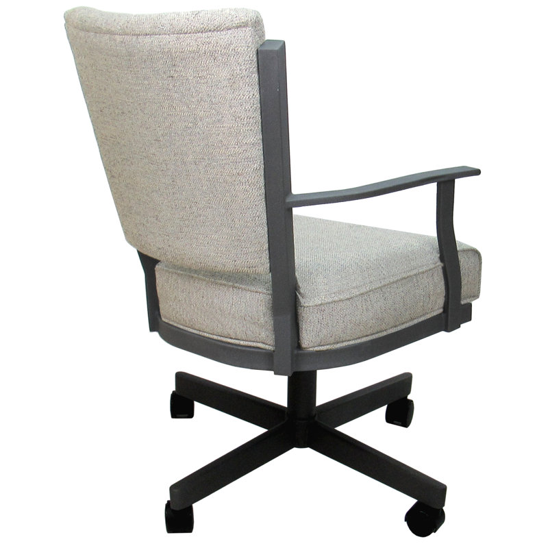 Chaise avec accoudoirs à garniture piquée, Gris, Hemsath Slate
