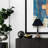 Glossy Black And Brass Metal Tall Candlestick Table Lamp