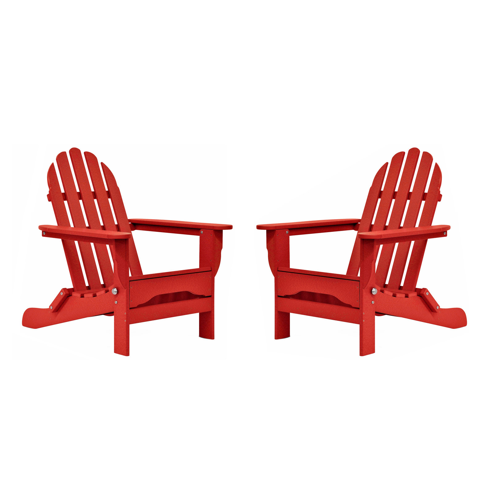 Leighton Outdoor Adirondack Chair, Bright Red
