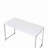 White & Chrome Finish Writing Desk-2744333