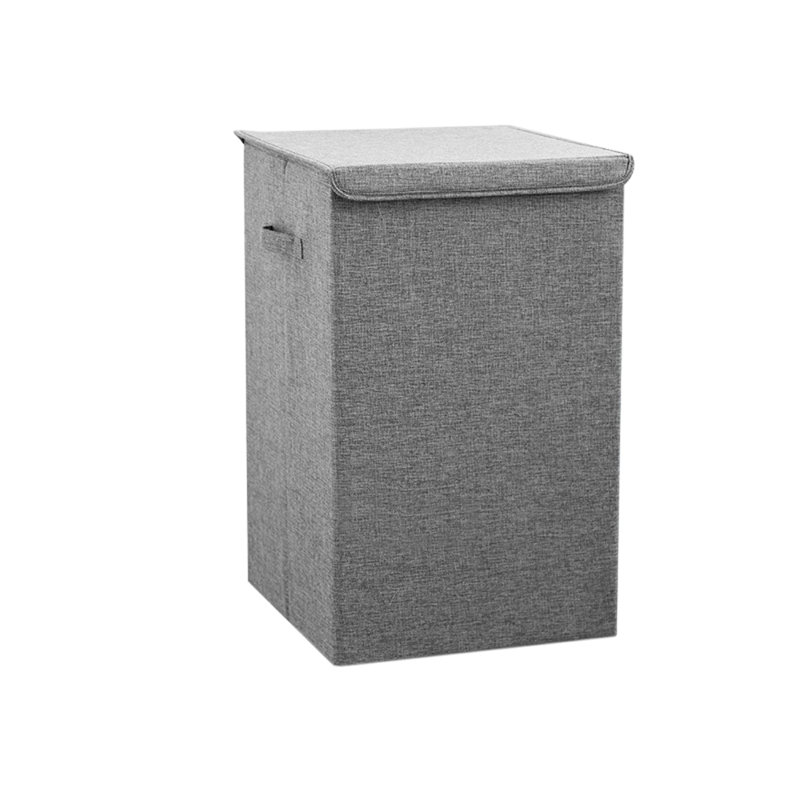 Fabric Laundry Hamper with Handles, Large (63cm x 40cm x 40cm), Grey