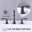 Robinet de lavabo pour salle de bain à 2 poignées à 2 poignées et robinet à deux poignées de lavabo en bronze huilé à 3 trous avec bec pivotant à 360 ° et ensemble de bonde escamotable
