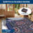 Washable Floral 2x6 Kitchen Rugs Farmhouse Hallway Runner Rug Non Slip Back for Bedroom Laundry Bathroom Dark Blue-737805650-737805648