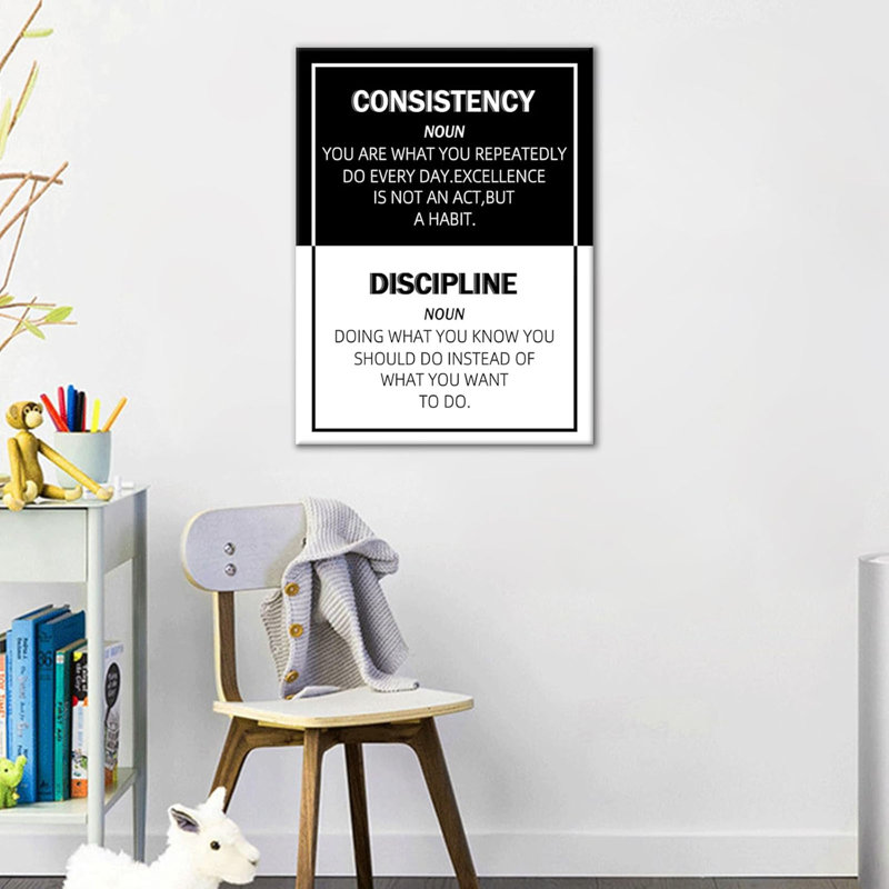 Motivational Canvas Wall Art Inspirational Office Wall Decor Painting Poster Modern Inspiring Picture Print Artwork for Modern Home Bedroom Office Workplace Gym Ready to Hang [18''Hx24''W]
