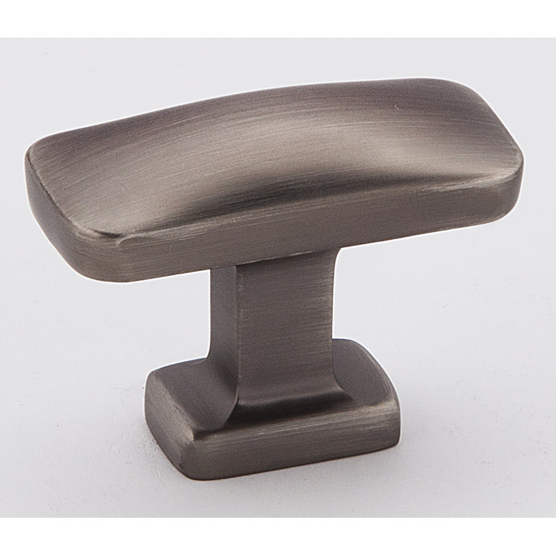 Cloud Rectangle Knob, 1.5" H x 0.63" W x 1.125" D, Pewter