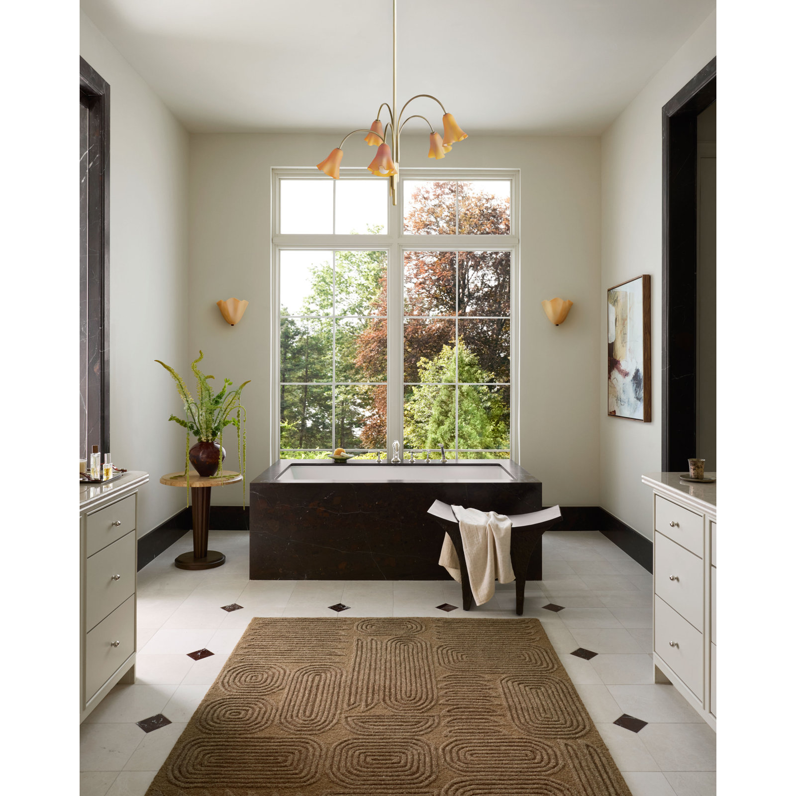 Brigette Romanek Madi Mocha / Cocoa Area Rug, Rectangle 7'9" x 9'9"