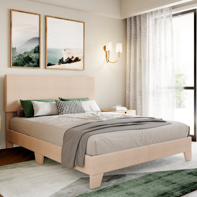 Lit plateforme simple tapissier Avel