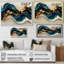 Fusion de pierre émeraude sur Blue River II - art moderne abstrait de vagues-9114459-9114458-9114451