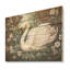 Swans Majesty Horizon - cygnes, art sur bois de pin naturel-101409095