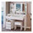 41" Large Size Left Drawer Desktop Vanity Table+Cushioned Stool, Extra Large Touch Control LED Mirror, 3-Color Switch, Multi Layer High Capacity Storage Fashionable Dresser, Suitable For Large Space-1030359794