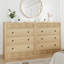 Commode à tiroirs pour chambre à coucher, commode à cannelures larges, armoire de rangement moderne en bois-1509912800
