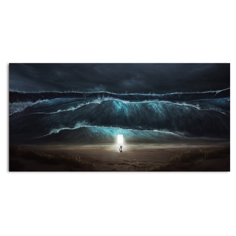 Relegious Path Through the Water - impression sur toile, H 8 po x l 12 po x P 1 po, Toile tendue