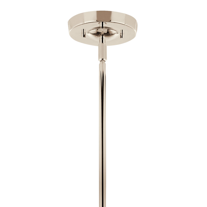 Lustre classique / traditionnel en acier à intensité variable , H 33 po x l 36,25 po x P 36,25 po, 6, Nickel poli