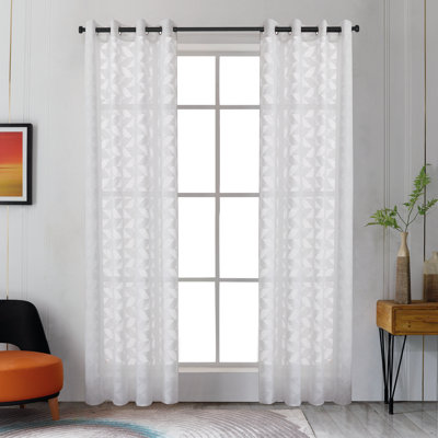Stavros Chevron Sheer Curtain Panel