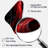 Mein Red Black Contemplative Abstraction V - Waves Asymmetrical Metal Wall Clock, Modern Unique Shape Wall Clock Print-926986313