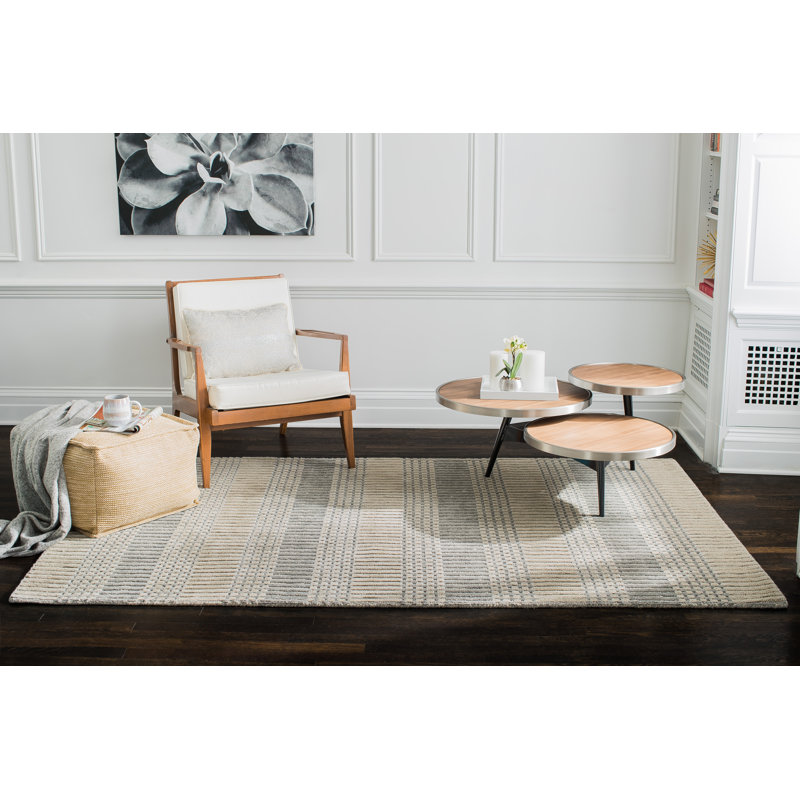 Nila Striped Hand Woven Area Rug, Rectangle 122 x 183cm