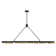 Ashor 8-Light LED Linear Chandelier in Matte Black with Warm Brass Accents