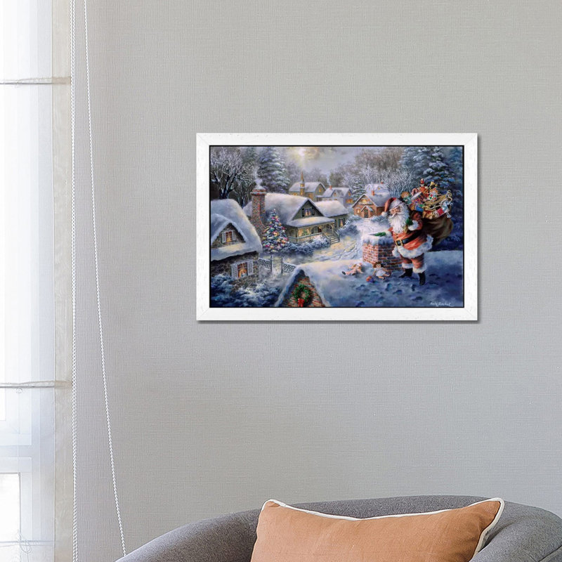 Bringing Joy and Happiness 1 Piece Wall Art on Canvas, 101.6 cm H x 66.04 cm W, White Framed