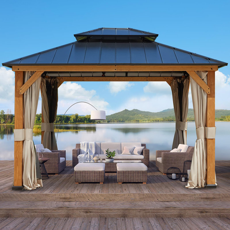  13 pi. L 11 pi. D Pavillon de jardin