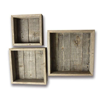 Bluford Square Cedar Floating Shelf