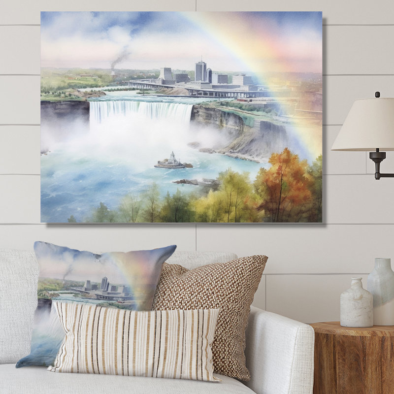 «Nigara Falls Dreams Waterfall I», reproduction sur toile, H 16 po x l 32 po x P 1 po, Toile tendue