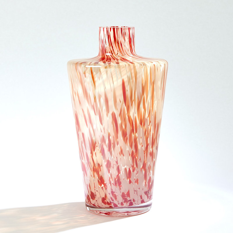 Confetti Shoulder Vase, 15.5" H x 8.5" W x 8.5" D, Black/Beige