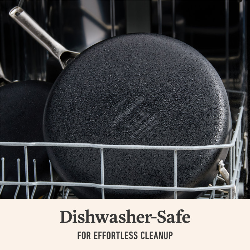 Black Aluminum Nonstick 5-Qt. Sauté Pan with Glass Lid