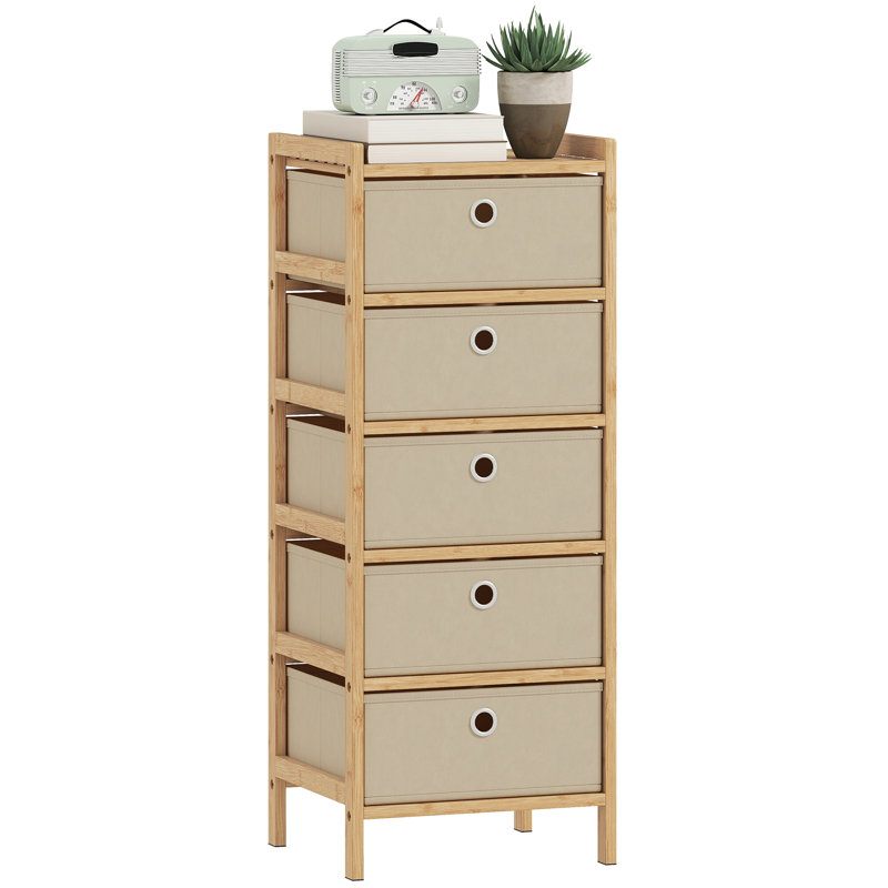 33cm W 5 - Drawer Chest of Drawers, Cream