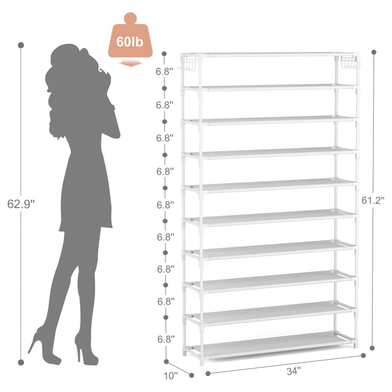 50 paires de rangement pour chaussures, Blanc