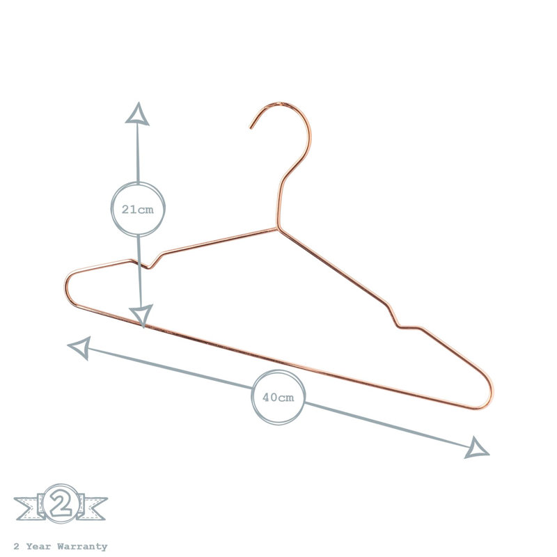 Harbour Housewares - Metallic Coat Hangers, Rose Gold