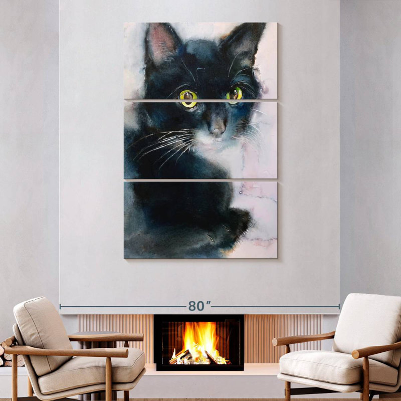 Brampt Tuxedo Cat, 74" H x 48" W