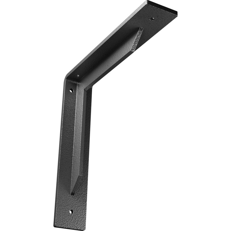 Support en acier Stockport, H 10 po x l 2 po x P 10 po, Argent martelé
