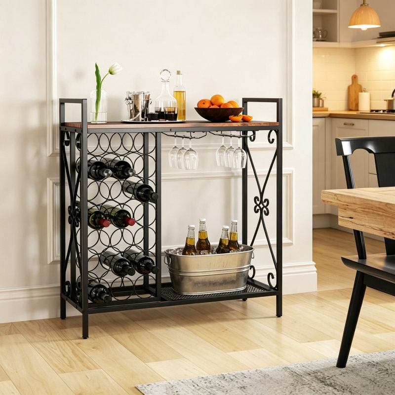 Wine Bottle & Glass Rack