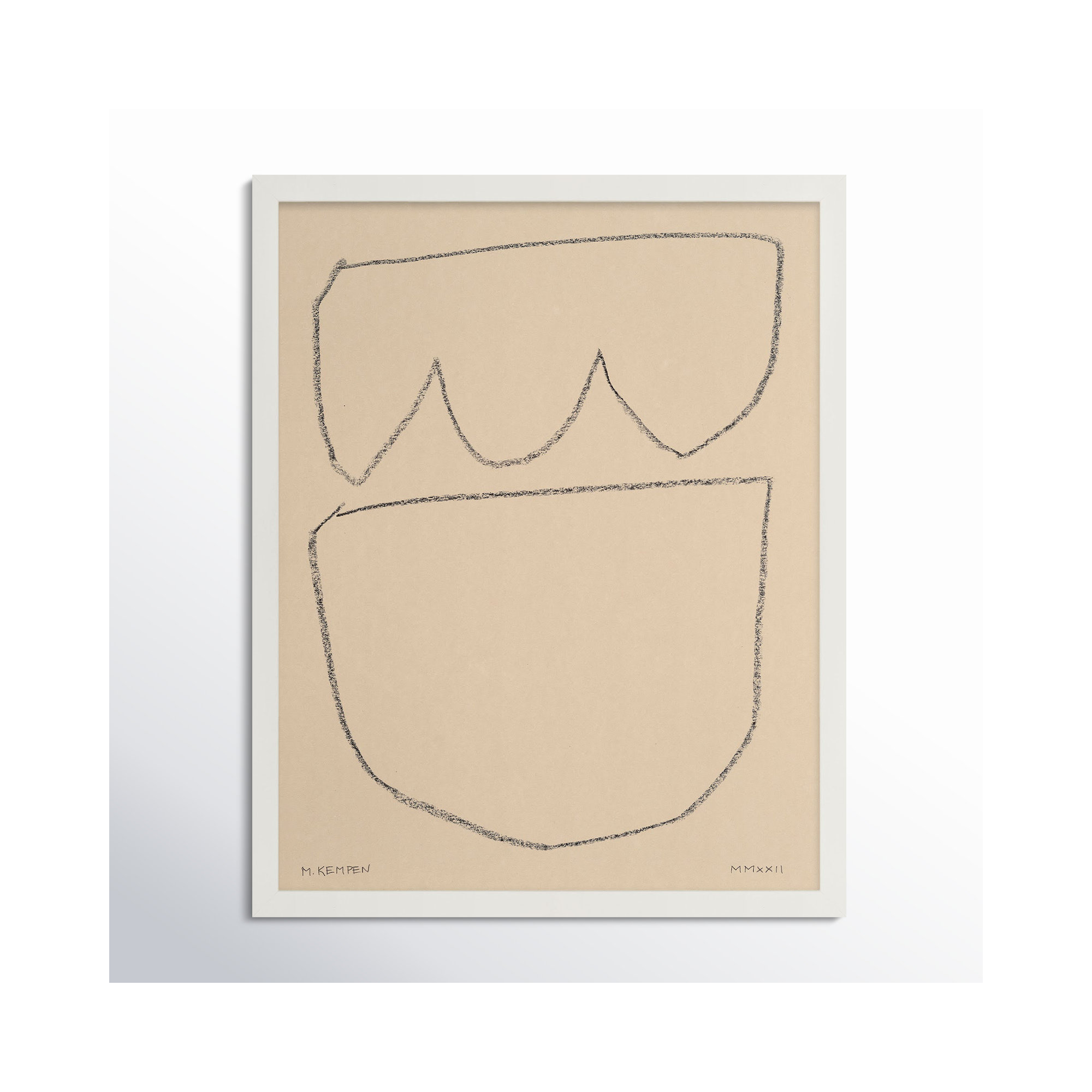 Outlines 8 by Michael Kempen, White Framed, 40" W x 50" H