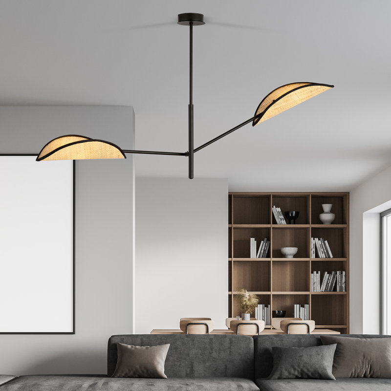 2 - Light Chandelier, Brown