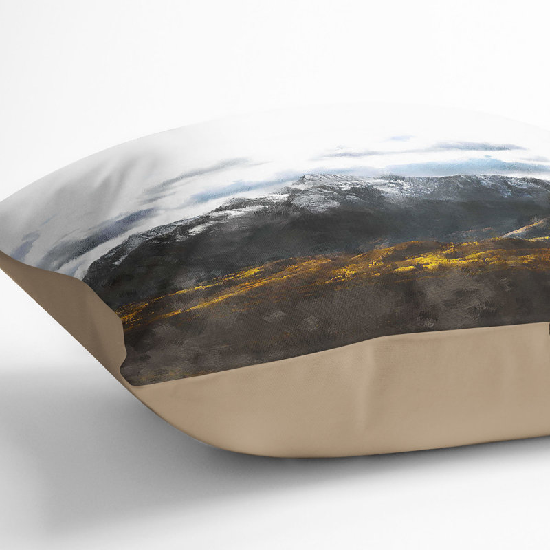 Square Throw Cushion, Stone, 40cm H x 40cm W x 15cm D