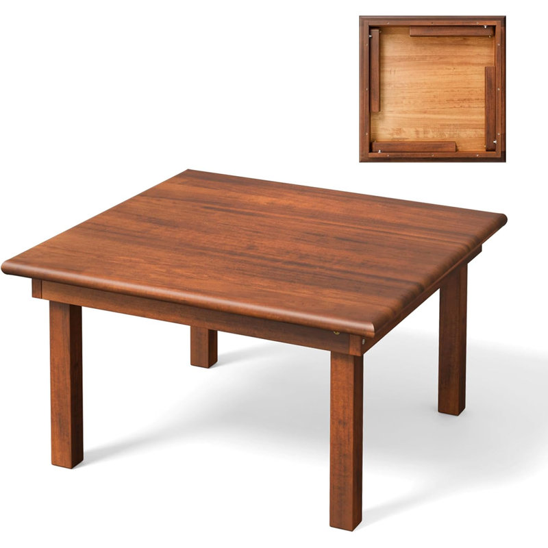 Square Wood Folding Coffee Table