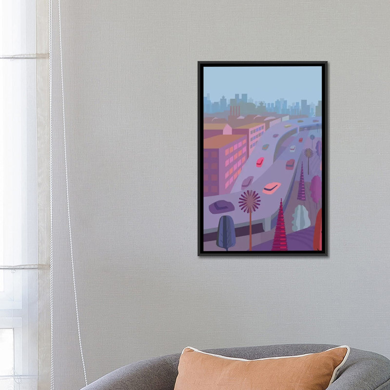 « moscow manhattan », impression sur toile, H 26 po x l 18 po x P 1,5 po, Toile encadrée noire, Pas de tapis