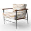 Chaise d'appoint abstraite avec accoudoirs beige neutre-235645179