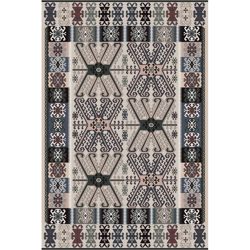 Premium Woven Area Rug, 5.9 x 9.2 Feet | 100% Polyester, 650 g/m² | Antibacterial, Non-Slip PVC Dot Underside, 0.3 in Pile Height | Machine Washable, 3D Digital Printing | Perfect for Living Room & Bedroom Decor