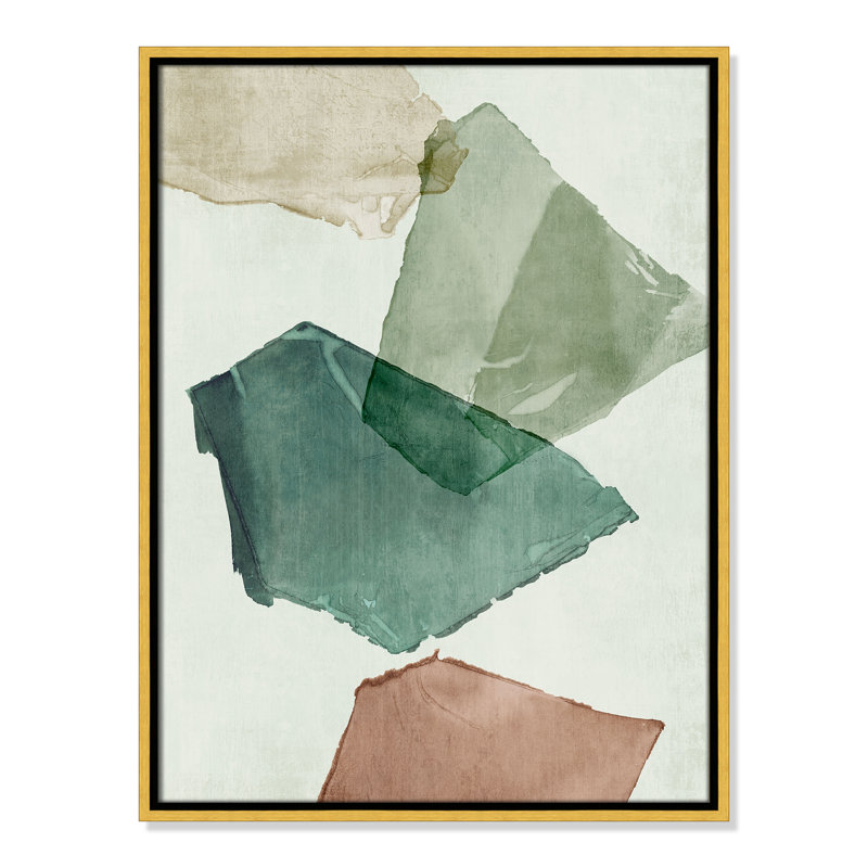 «Fragments in Soft Collision I Print» par Emma Peal, Flotteur doré, H 25,5 po x l 19,5 po