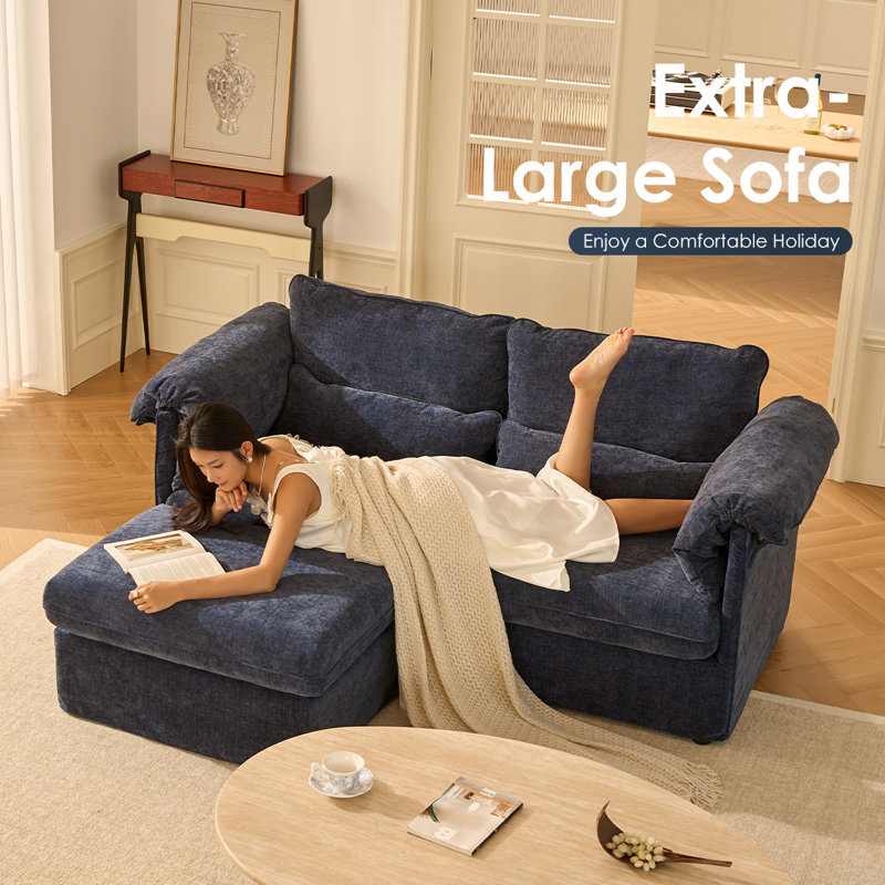 Sofa, 2-L Shaped, Navy