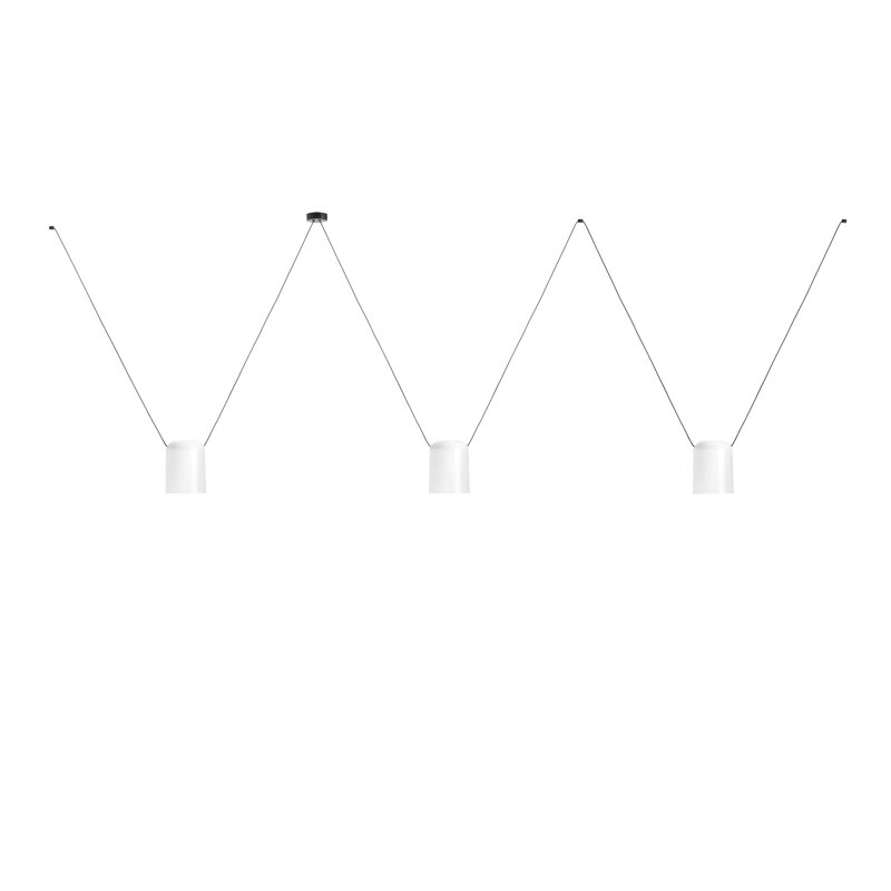 Attic 3 - Light Pendant, 86.63" H x 118.13" W x 6" D, White