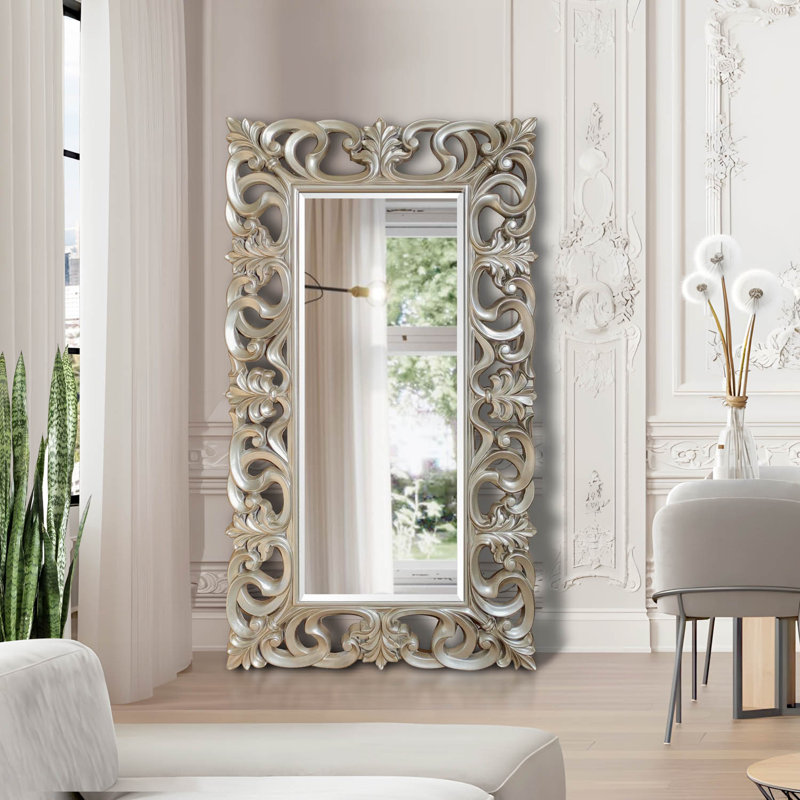ROME Rectangle Floor Mirror, Champagne