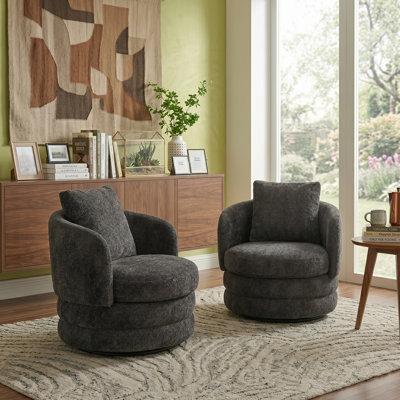Comfortable 360-Degree Rotating Barrel-Shaped Sofa Chair