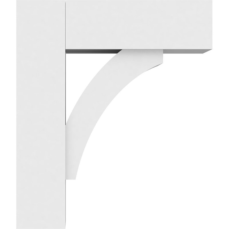 Support standard en PVC de qualité architecturale avec extrémités en bloc Thorton, H 14 po x l 5 po x P 12 po