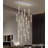 17-Light Rectangular Crystal Chandelier Silver-171697532