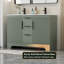 Ensemble de meuble-lavabo double 48 po avec comptoir en résine Skeen, robinet, assemblage requis-327318680