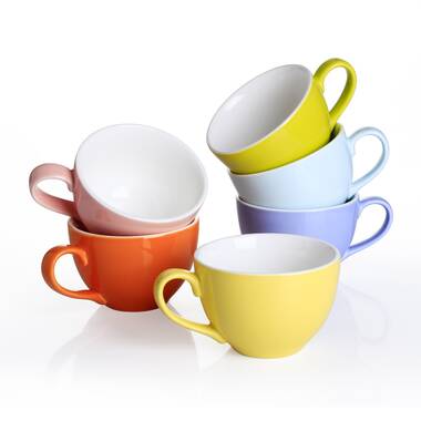 Latte Cups & Saucers (12oz) - Set of 2