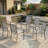 6-Piece Outdoor Dining Chairs with Arms, All-Weather Stackable Patio Dining Chairs for Garden, Backyard and Deck, Black Metal Outside Armchairs-1678590897